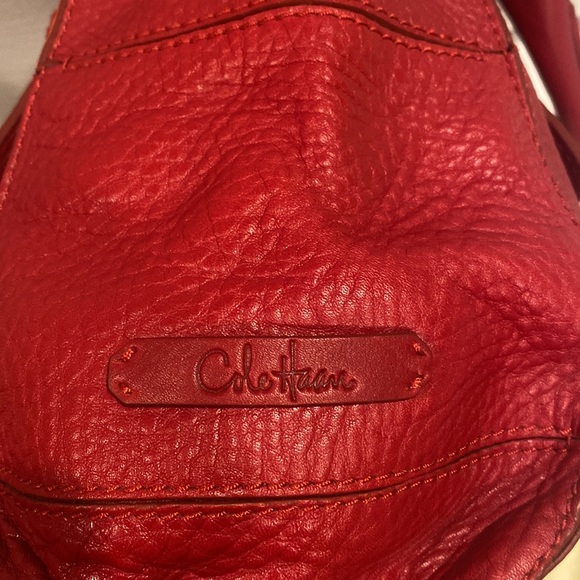 Women’s Cole Haan satchel bag red thick leather beautifully maintained clean - Picture 4 of 9
